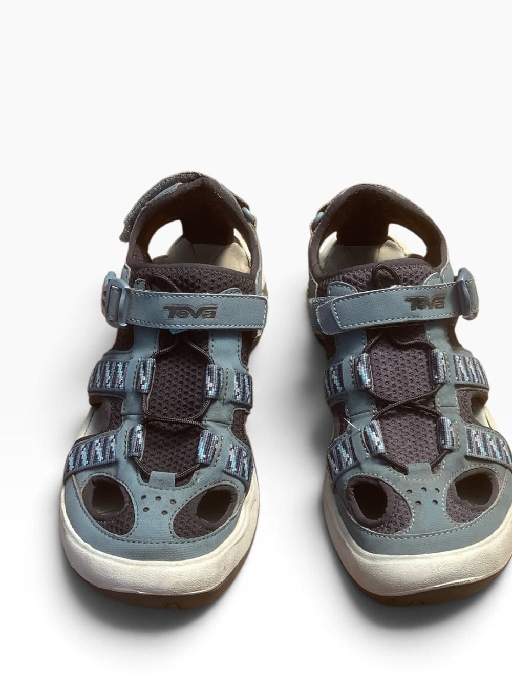 Teva Women’s Omnium Closed Toe Sport Hiking Sandals Blue Gray Size 10.5